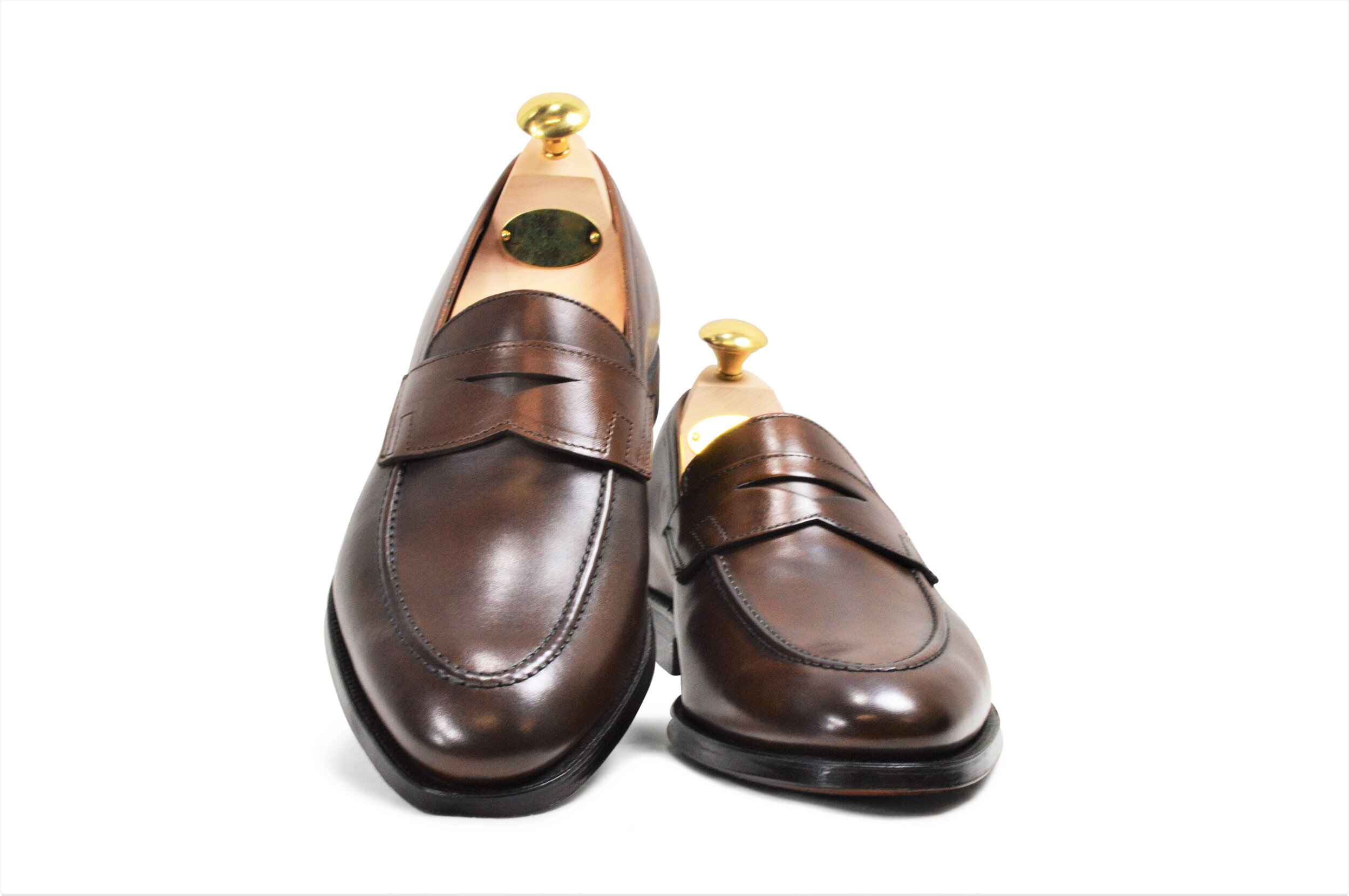 Crockett and Jones Sydney Dark Brown Burnished Calf — Sky Valet Shoes